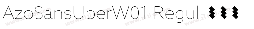 AzoSansUberW01 Regul字体转换